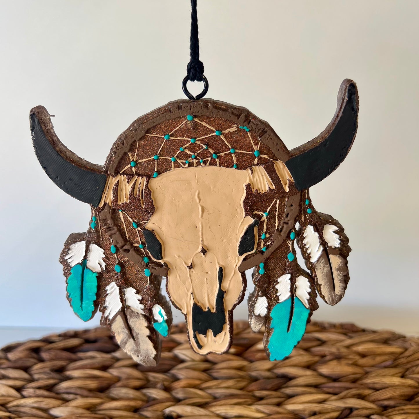 Strawberry Leather - Dreamcatcher Bull Skull